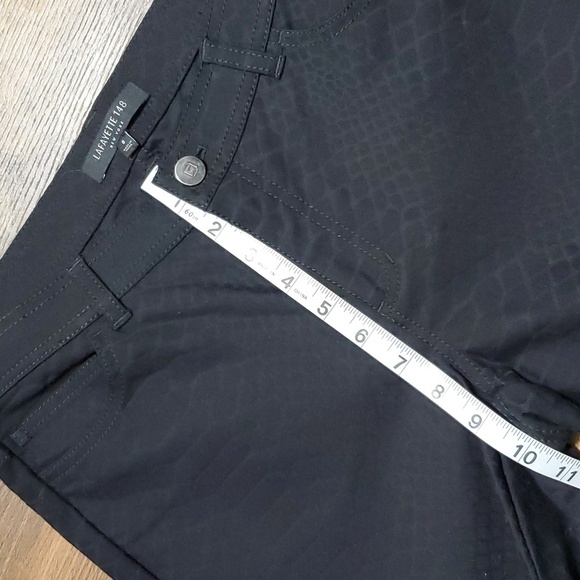 Lafayette 148 black reptile snake print pants - Picture 3 of 8